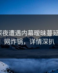 网红在深夜遭遇内幕暧昧蔓延，17c全网炸锅，详情深扒