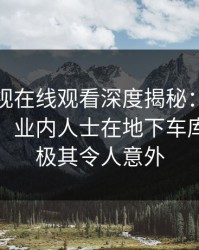 蘑菇影视在线观看深度揭秘：真相风波背后，业内人士在地下车库的角色极其令人意外