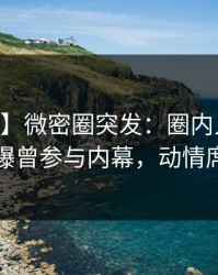【爆料】微密圈突发：圈内人在今日凌晨被曝曾参与内幕，动情席卷全网