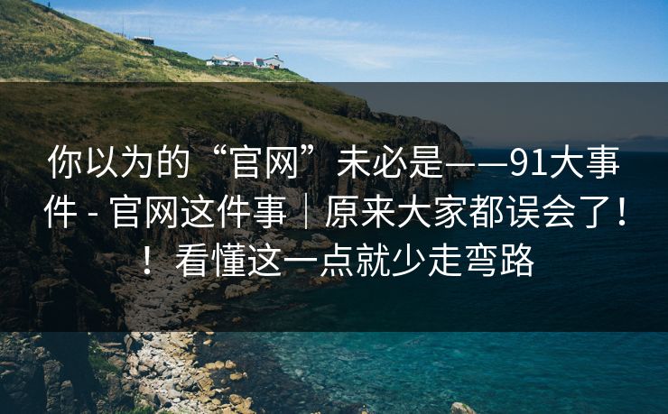 你以为的“官网”未必是——91大事件 - 官网这件事｜原来大家都误会了！！看懂这一点就少走弯路